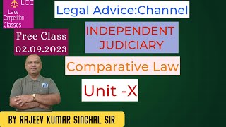 Independent Judiciary. Comparative Law. Set 2023 LAW Exam. UGC NET/JRF LAW DEC 2023-R.K.Singhal.