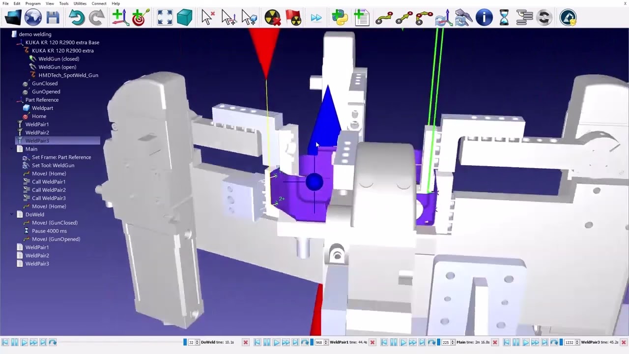 RoboDK - Punktschweißen mit einem Kuka Roboter