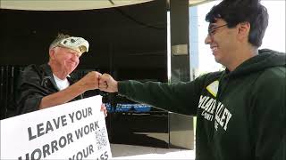 Protest Arms-Weapons Industries at BU Job Fair - 9-20-24
