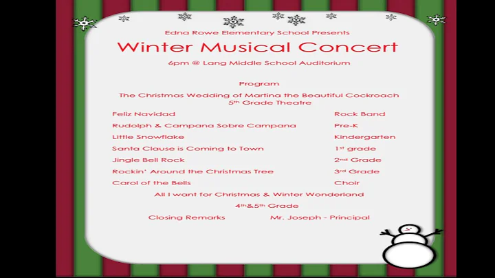 Edna Rowe Winter Holiday Concert