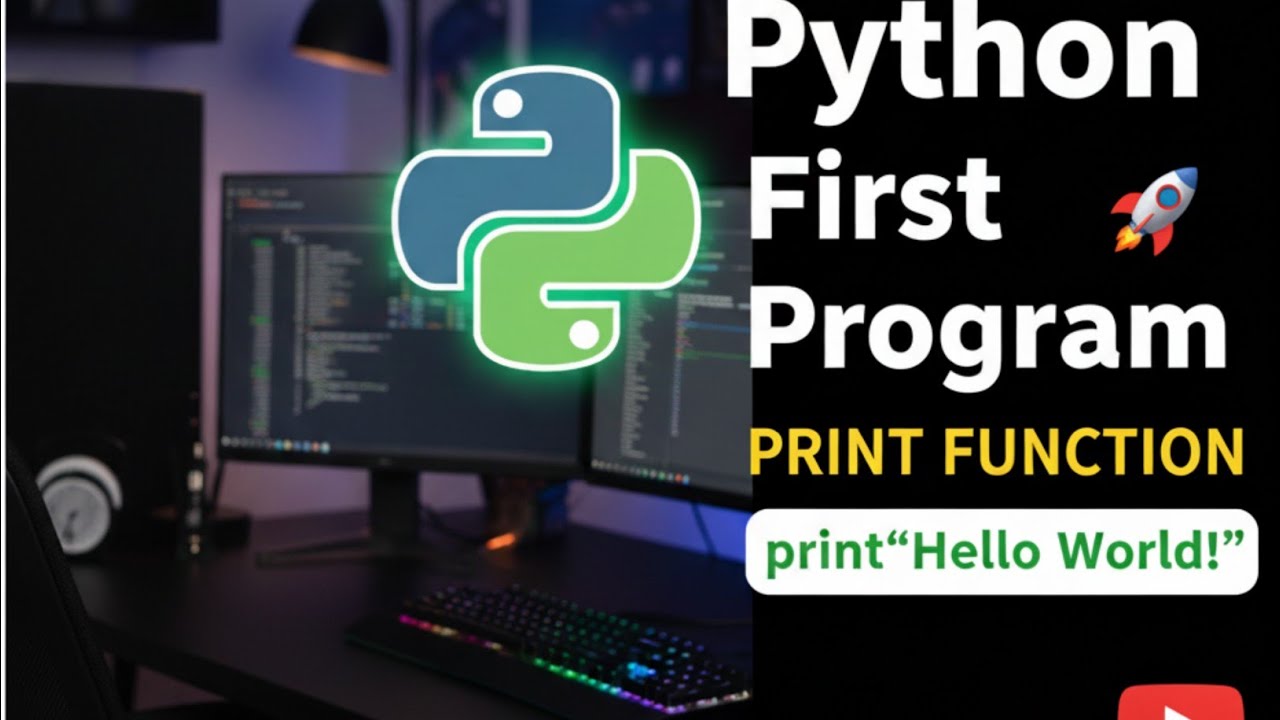 04_Write Your First Python Code! 🚀 | Python print() Function Explained ...