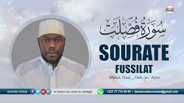 MALICK DIAW : Sourate Fussilat · سورة فصلت LES VERSETS DÉTAILLÉS · N°41 · 54 VER  ( Hafs 'an 'Asim )
