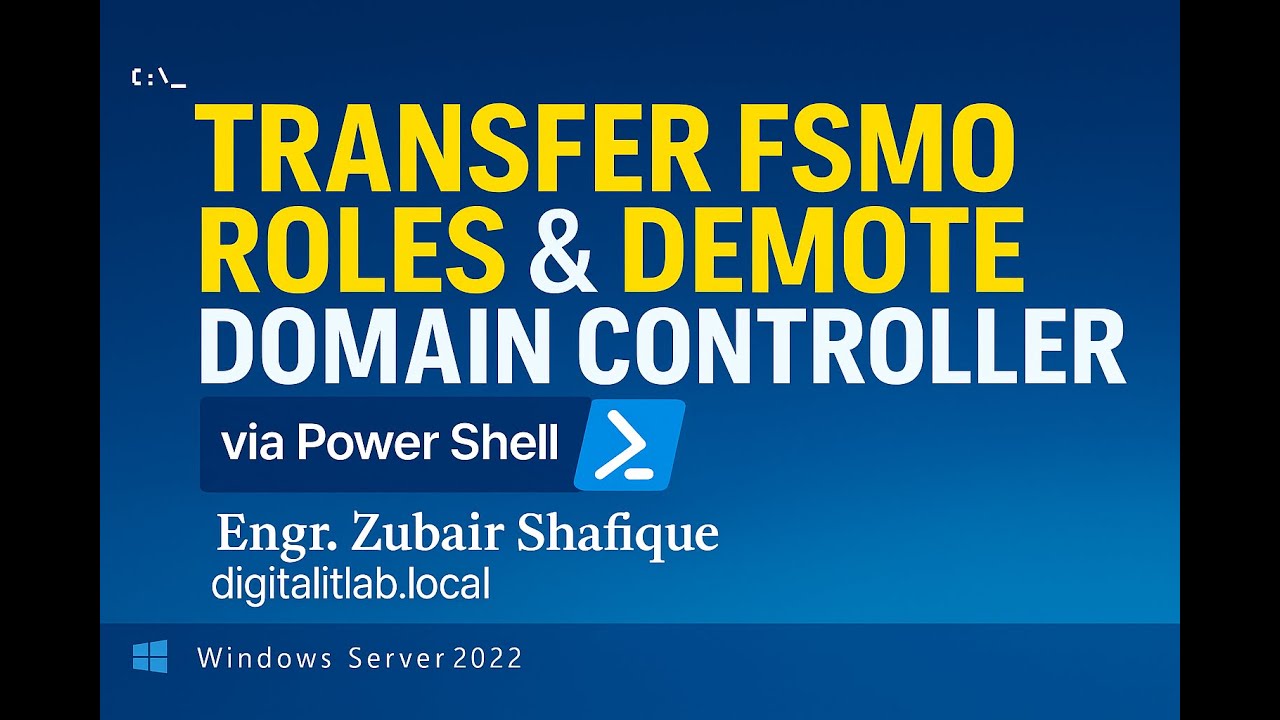 Fsmo Roles Powershell Transfer FSMO Roles & Demote Domain Controller via PowerShell | Windows ...