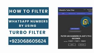 How to use Turbo WhatsApp Filter 2025 | Filter WhatsApp Numbers in Seconds | #bhakkarsoftpakistan screenshot 2