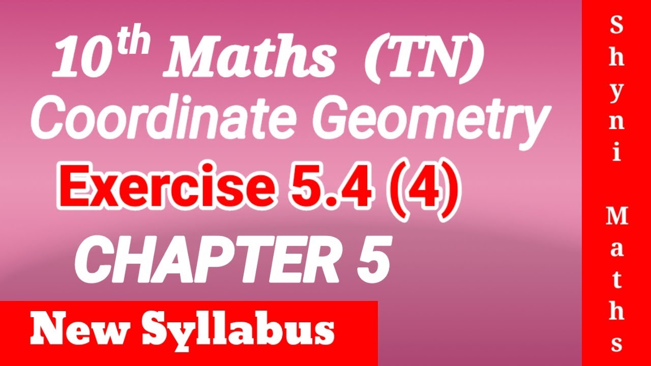 10th maths chapter 5 exercise 5.4 question 4 tn samacheer shyni maths ...