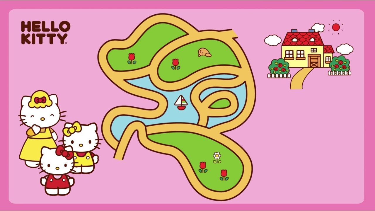 Jogo: Encontre o caminho até a casa da Hello Kitty - YouTube