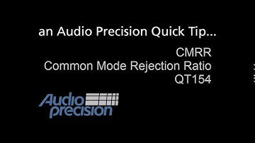 QT154 - CMRR