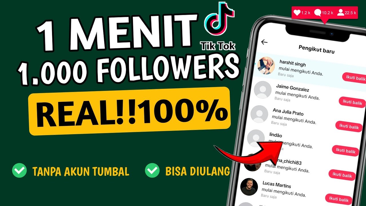 CARA MENAMBAH FOLLOWERS TIKTOK DENGAN CEPAT || Tambahin Sepuasnya 