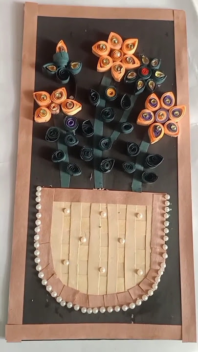 🧺✨Quilling flower basket ✨ 🧺 #crafts #diy #artandcraft #art #qulling #handmade #flowers #aesthetic