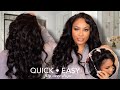 FLIP OVER QUICK WEAVE DUPE + Wand Curls | Easy To Style V-Part Hair Look Ft. YMYHAIR