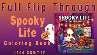 Spooky Life Jade Summer Cozy Coloring Book - Full Flip Through 