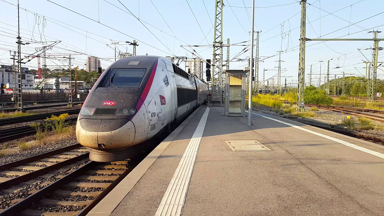 International TGV in Stuttgart Hbf: TGV9570 Paris Est - YouTube