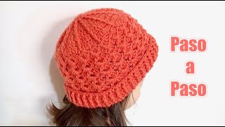  BONITO GORRO PARA NIÑOS MUY FACIL PARA PRINCIPIANTES DE TEJIDO