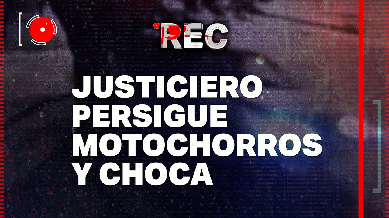 JUSTICIERO PERSIGUE MOTOCHORROS Y CHOCA - EMBOSCADA CRIMINAL 🔴REC