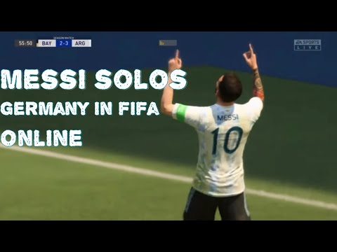 Messi solos against Bayern in fifa online (hat trick)