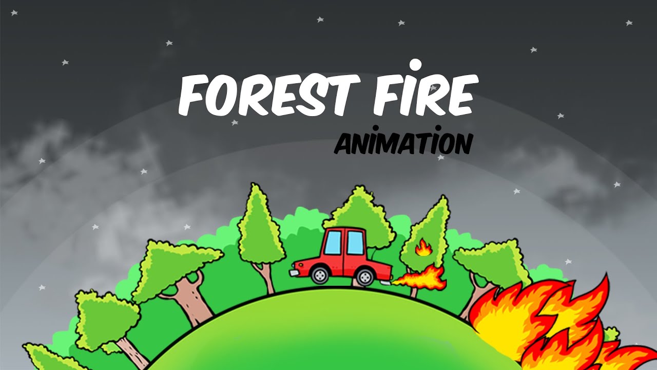 Forest fire - Animation - YouTube