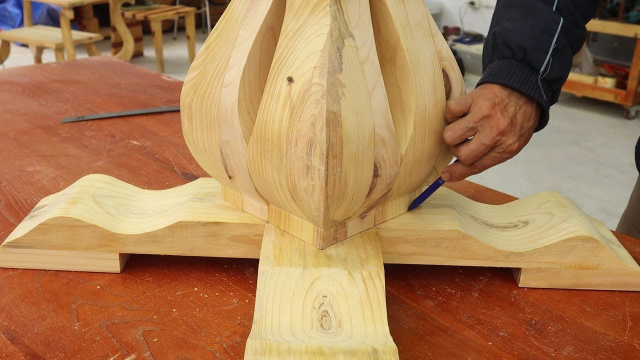 Woodworker's Ingenious Ideas And Techniques // A Table With Wonderful Curves From Large Wood