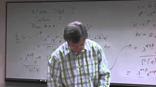 Mathematical Statistics I - Lecture 7 - UCCS MathOnline