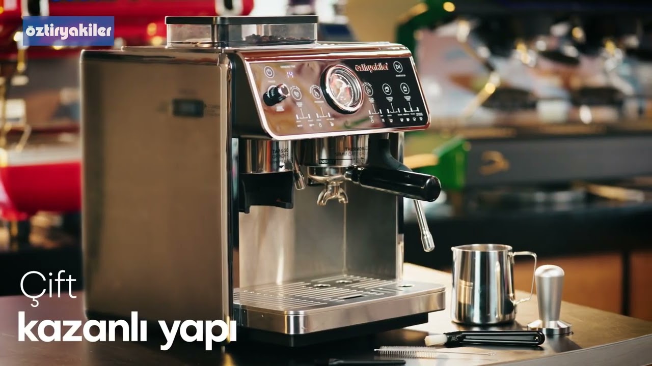 Öztiryakiler PID Çift Kazanlı Öğütücülü Mini Barista Espresso Kahve Makinesi