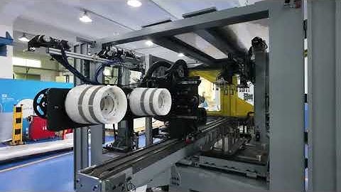 An introduction of SWITEK side entry IML robot for handle assembly