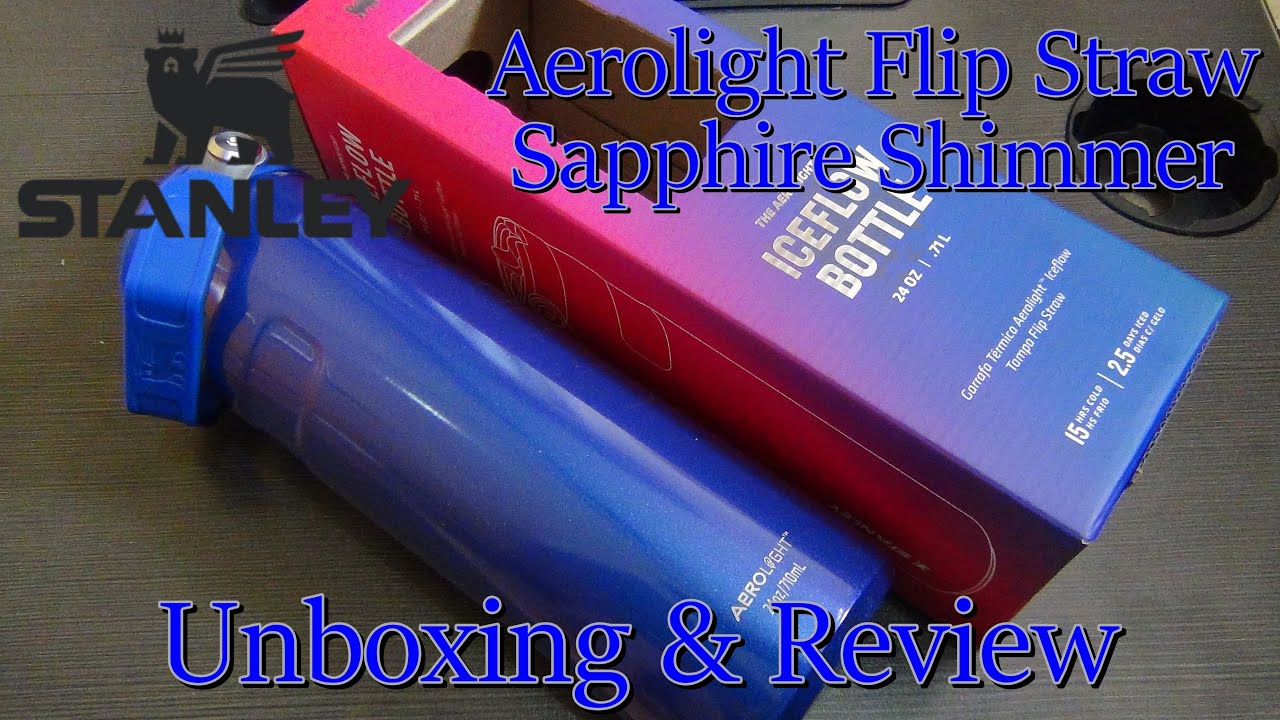 [Fe(r)eviews] Garrafa Stanley Aerolight Flip Straw Sapphire Shimmer - Unboxing & Review