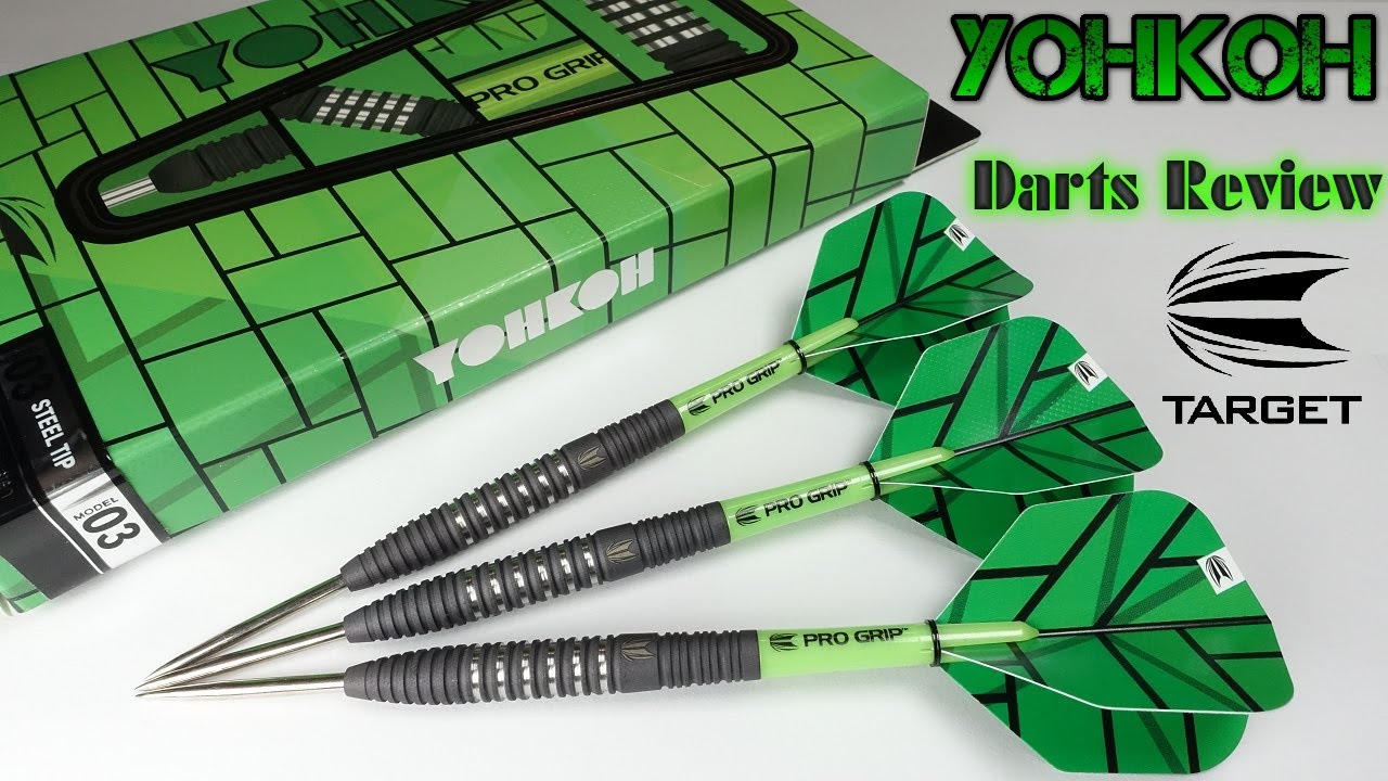 Set Freccette Target Yohkoh In Tungsteno 80% - Con Punta Morbida, Aste Verdi, Custodia, Per Gioco Professionale