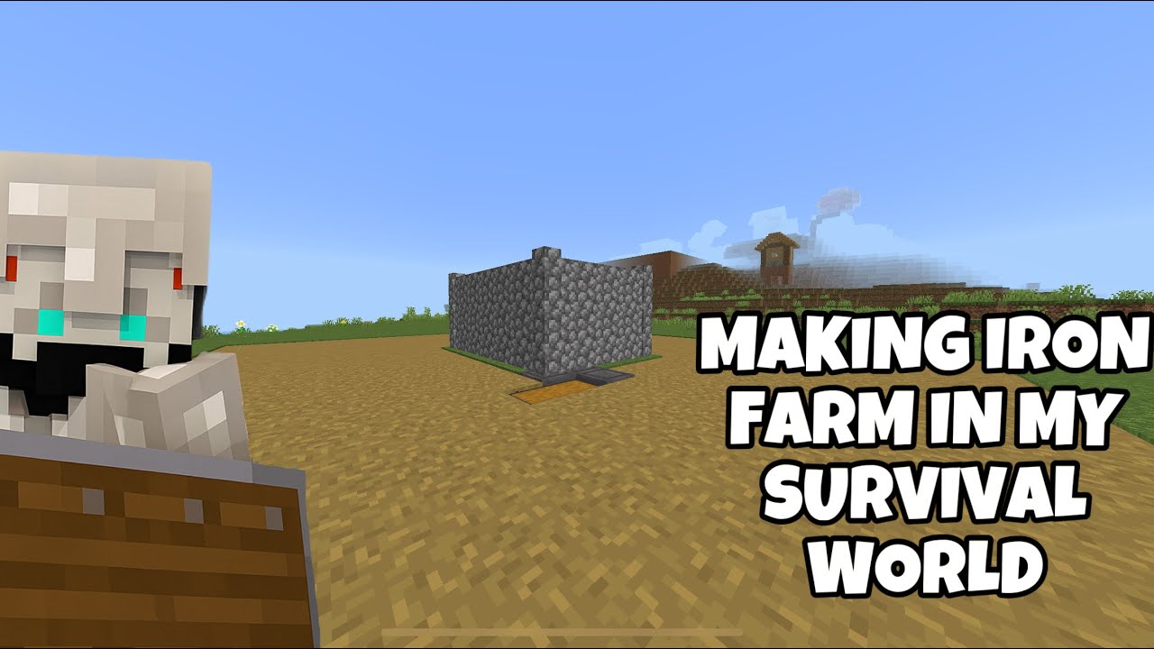 MAKING IRON FARM IN MY SURVIVAL WORLD #10 - YouTube