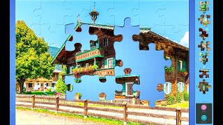 Solving Magic Jigsaw Puzzles 80 (35 pcs with rotation) House in the countryside, Austria screenshot 2