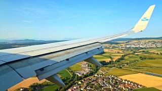 Full Flight - Amsterdam to Zurich KLM KL1917 Boeing 737-900 + Zurich Plane Spotting