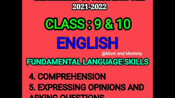 REFRESHER COURSE MODULE/CLASS:9 & 10/ENGLISH/FUNDAMENTAL LANGUAGE SKILLS/BRIDGE COURSE/ Topics:4&5/