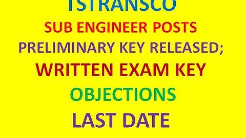 TSTRANSCO SUB ENGINEER POSTS PRELIMINARY KEY| WRITTEN EXAM | OBJECTIONS  | LAST DATE | JOB SEARCH