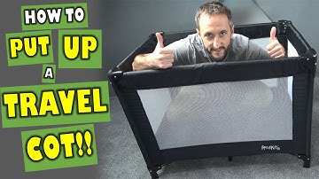 How to put UP a TRAVEL COT & DOWN again!! Travel cot assembly made easy. Erect a portable crib fast!