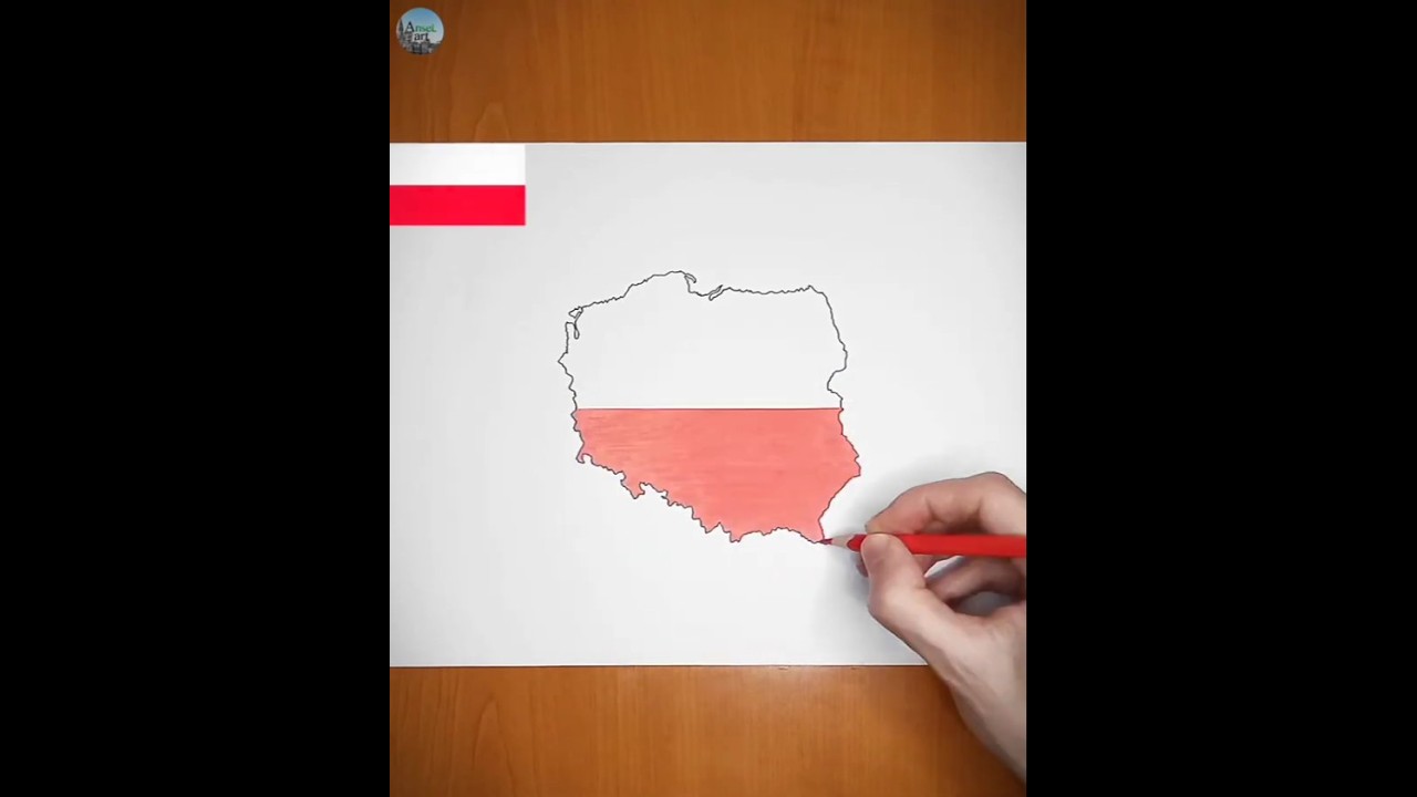 Poland Map drawing 🇵🇱 | How to draw Poland map 