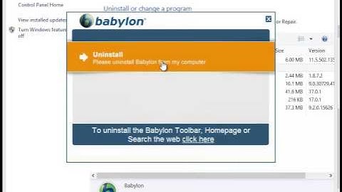 How to Remove Babylon toolbar v10