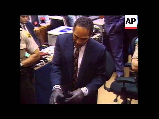 Oj Simpson putting on a glove - Playground