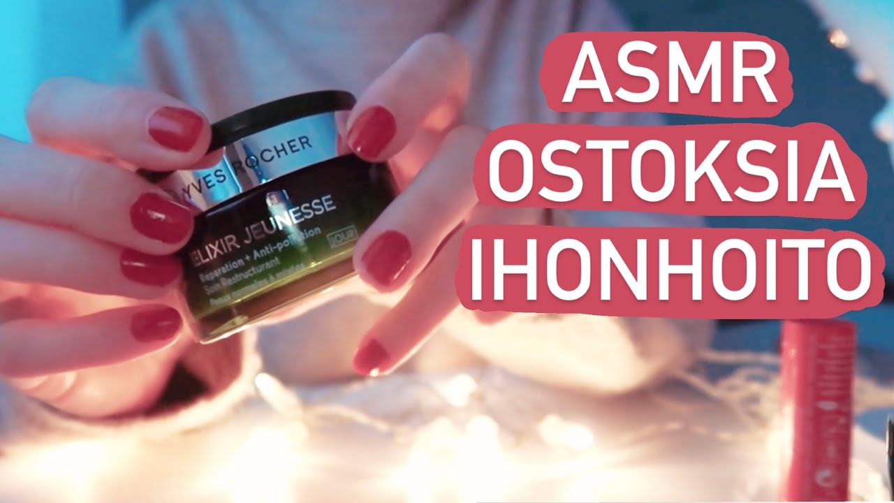 ASMR suomi uusia ihonhoitotuotteita unboxing & esittely asmr skin