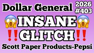 2026#403😱Dollar General Couponing😱INSANE GLITCH‼️SCOTT PAPER PRODUCTS‼️PEPSI‼️MUST WATCH👀👀