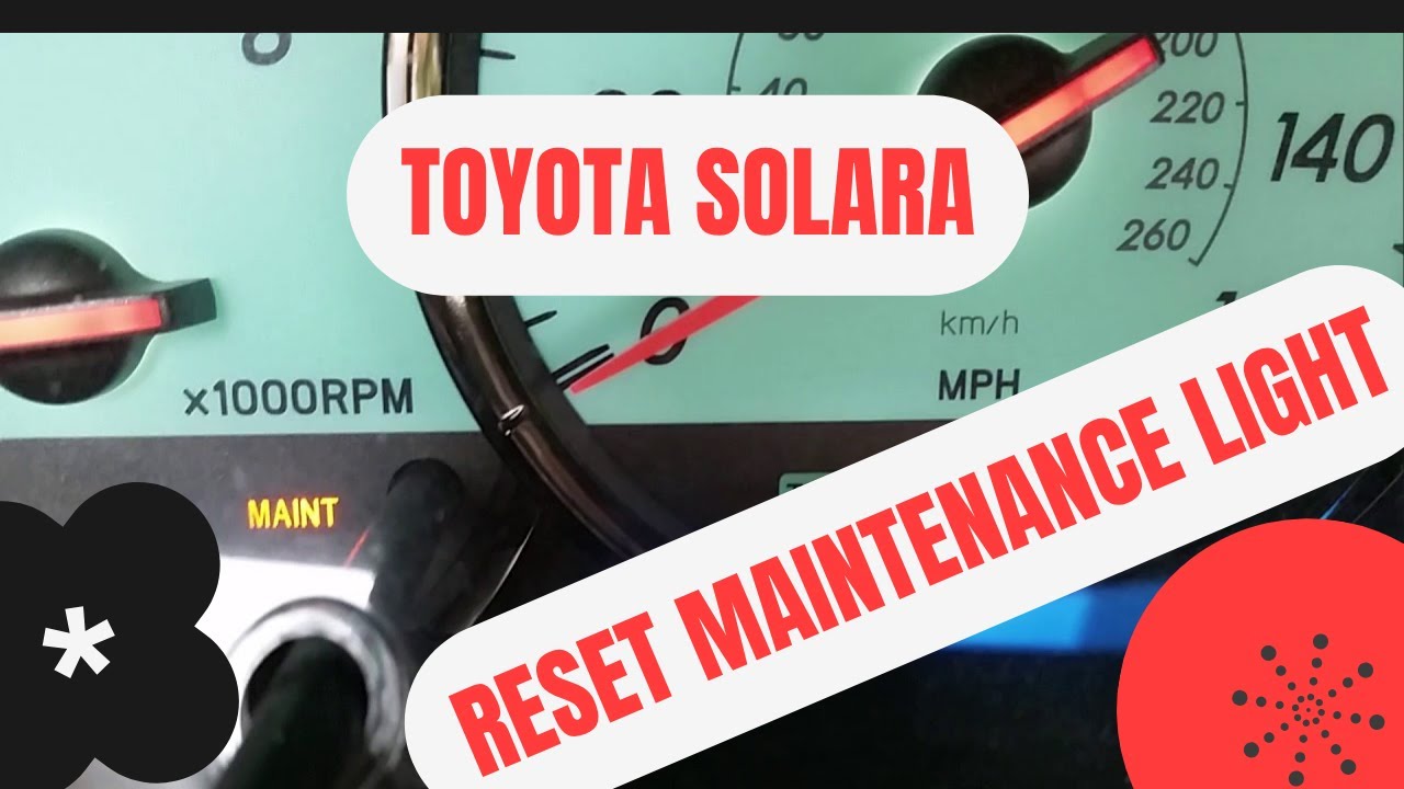 Reset Toyota Maintenance Light