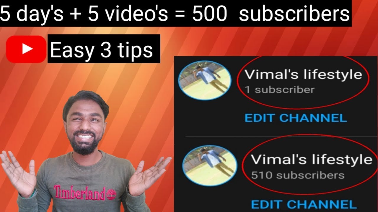 How to get 500 subscribers 5 days | YouTube tips tamil [ 100% proof ...