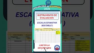 PLANTILLA DE INSTRUMENTO DE EVALUACION (ESCALA ESTIMATIVA) PARA EVALUACION DE DESEMPEÑO DOCENTE 2026