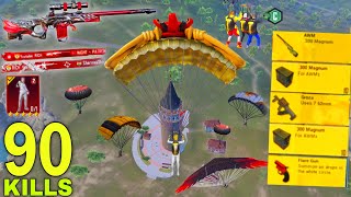 90 Kills! 😍REAL BEST LOOT of PRO CONQUEROR PLAYERS🔥w/ DOUBLE SNIPER 🤯Pubg mobile screenshot 4