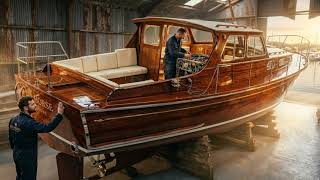 Restoring an Abandoned Luxury Wooden Yacht to Showroom Condition 🛥️🔥