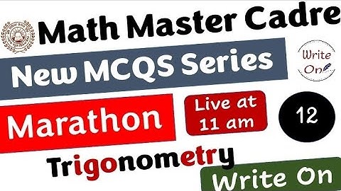 Math Master Cadre | Trigonometry | Most Important MCQs | Ch - 02 | New Classes |Deeply Explained
