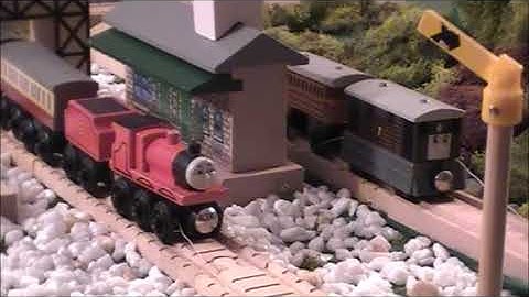 James In A Mess Wooden Railway Scene Remake | Toby Roasts James