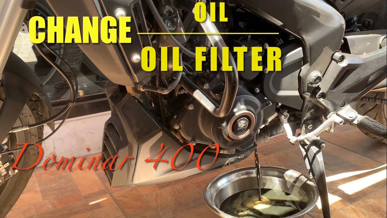 Dominar 400 Change Oil/Filter Dominar400Motovlog YouTube