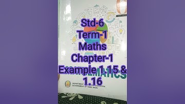 Std-6/Maths/Term-1/Chapter-1/Example 1.15& 1.16 / @LEARN MATHS YOURSELF@