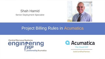 Project Billing Rules in Acumatica #Acumatica #CloudERP