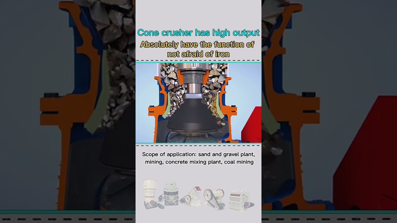 High output cone crusher for sand and gravel plant, coal mining