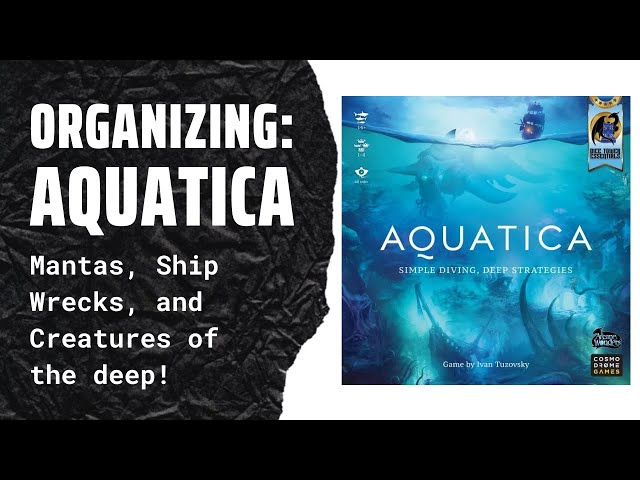 aquatica card sleeves + Expansions (Coral Reefs) Board Game Insert / Organizer  Tabletop Terrain aquatica card sleeves + Expansions