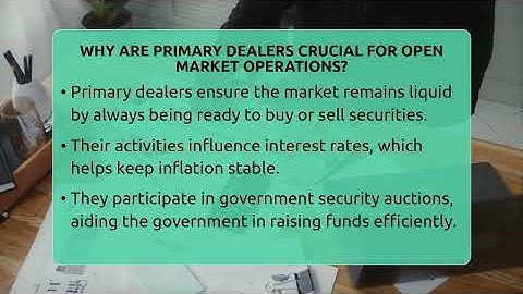 Why Are Primary Dealers Crucial For Open Market Operations? - Inflation Insight Channel